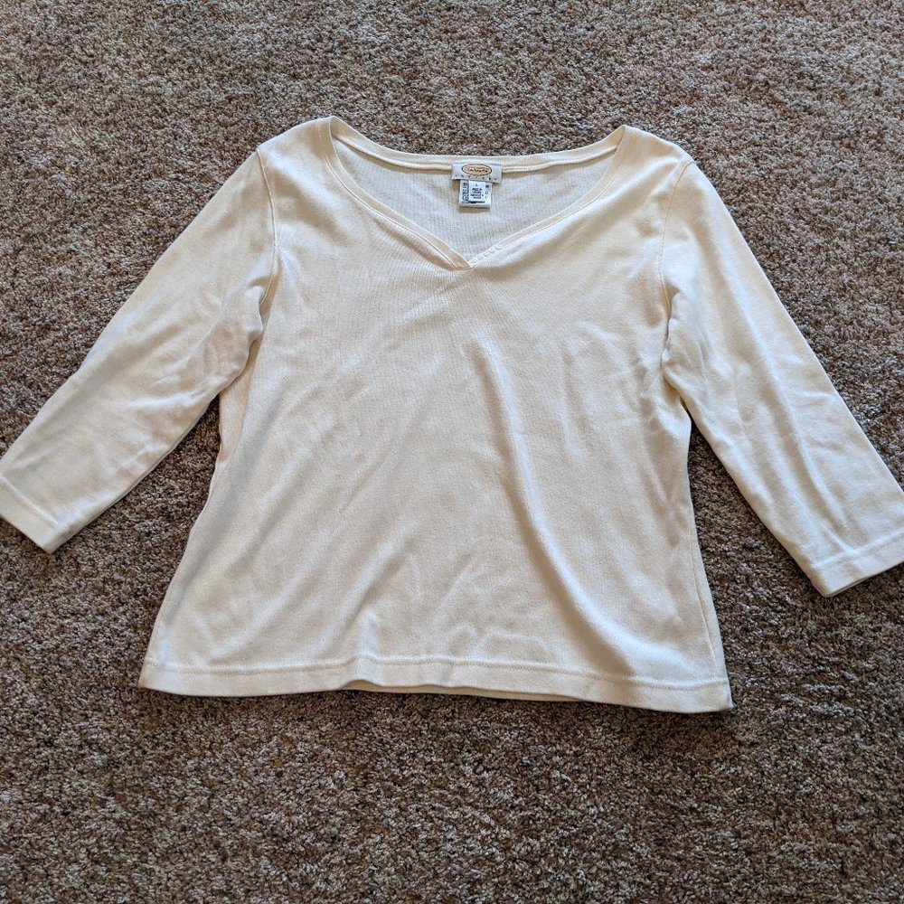 Long Sleeve V-Neck Top